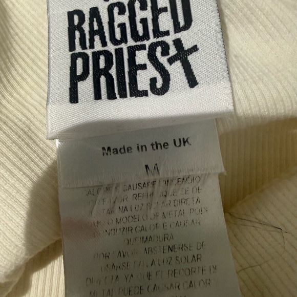 The Ragged Priest white crop top with distinctive silver chain straps size M - Picture 7 of 9